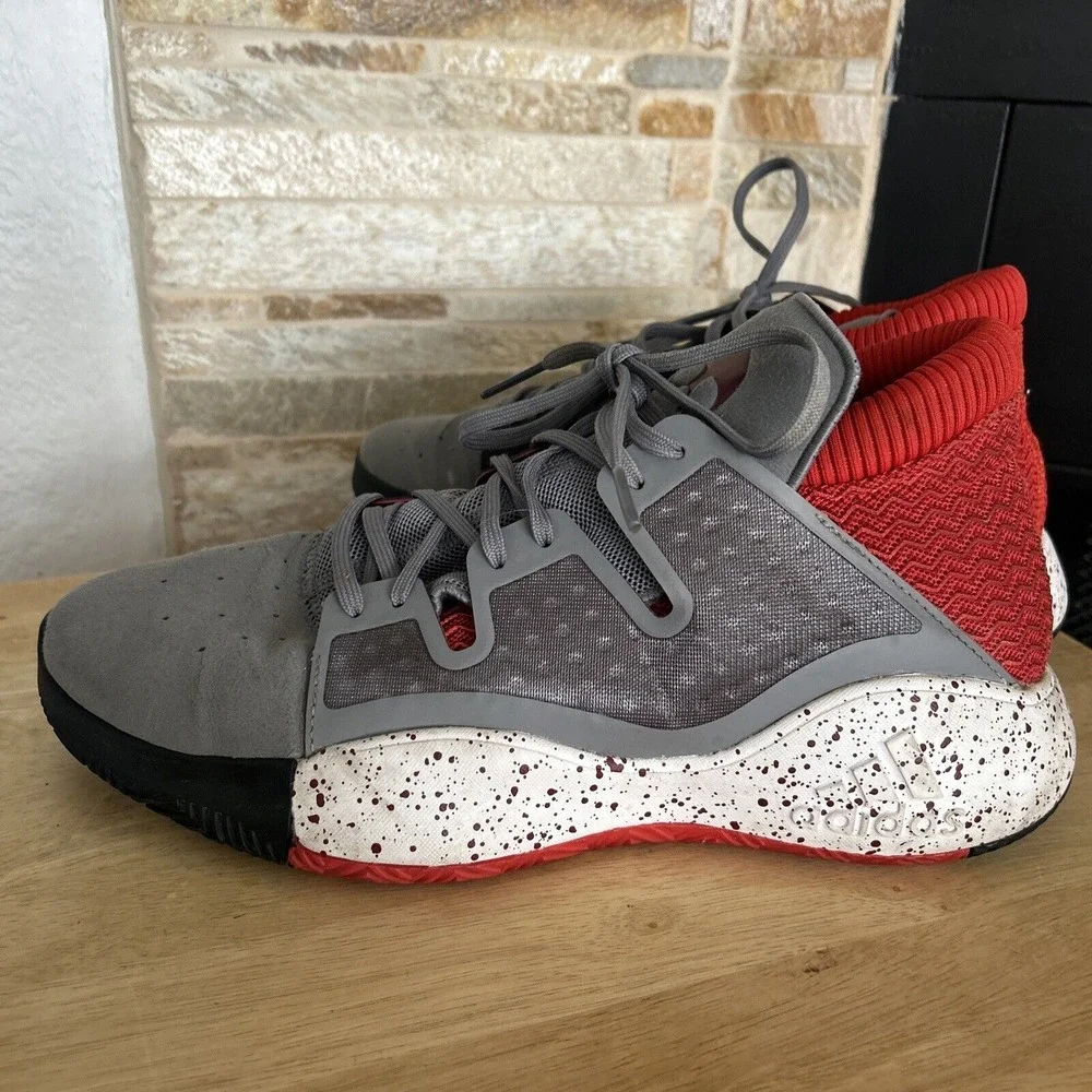 Adidas Pro Vision Men's Basketball‎ Shoes Grey Burgundy Skull G27754 Size 10.5